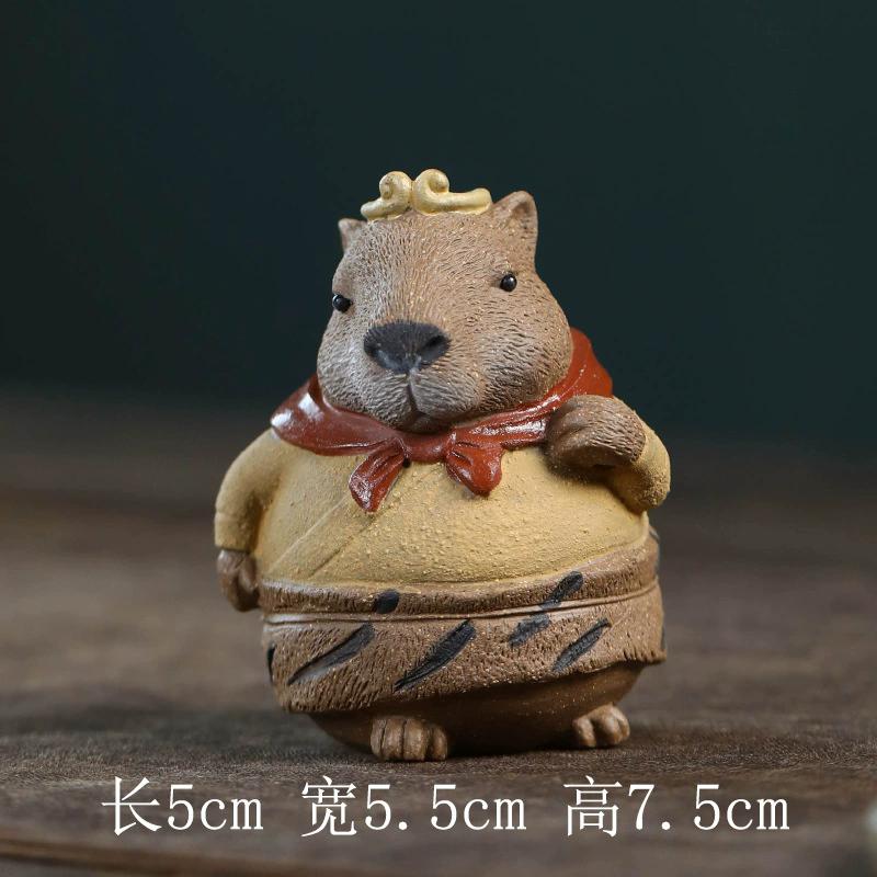 Yixing Zisha Clay Figurine, Creative Raiseable Tea Table Ornament for Tea Ceremony, Novelty Tea Set Accessory