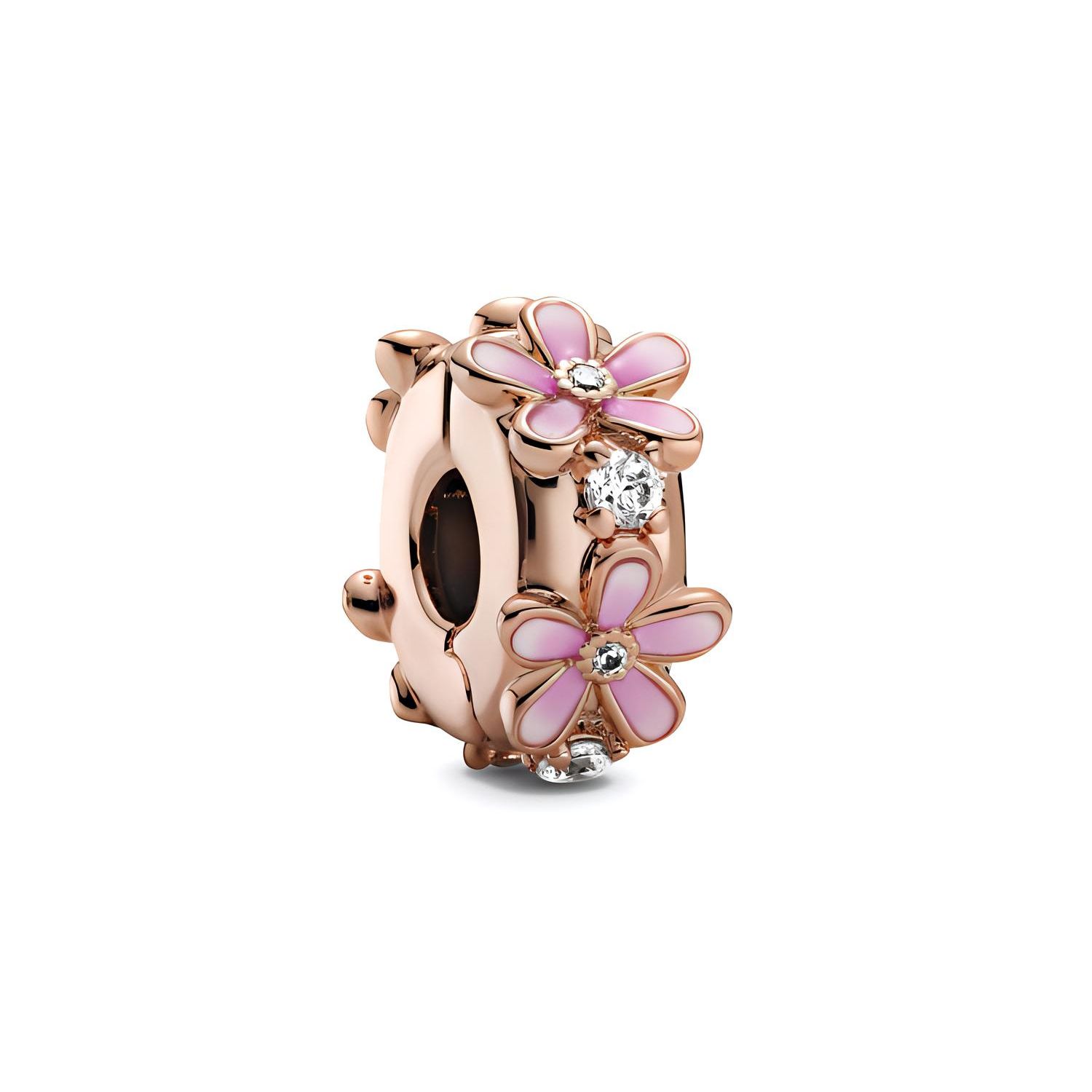 Pandora Daisy Fixed Clip Charm Unisex Charm Rose-Gold Pink 788809C01 Rose Gold Pink