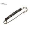 Fashion Faux Crystal Waist Buckle Fixed Strap Charm Safety Pin Brooch Sweater Cardigan Clip Jewelry Accessory