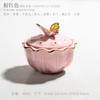 Ceramic Butterfly Jewelry Box with Lid Candy Jar Fine Home Nuts Powder Pill Sealed Jar Necklace Earrings Ring Storage Container