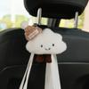 Niedlicher Cartoon Hut Schleife Wolke Autositz Rückenlehnenhaken Fahrzeug Kopfstütze Organizer Hänger für Einkaufstasche Handtasche Auto Dekoration