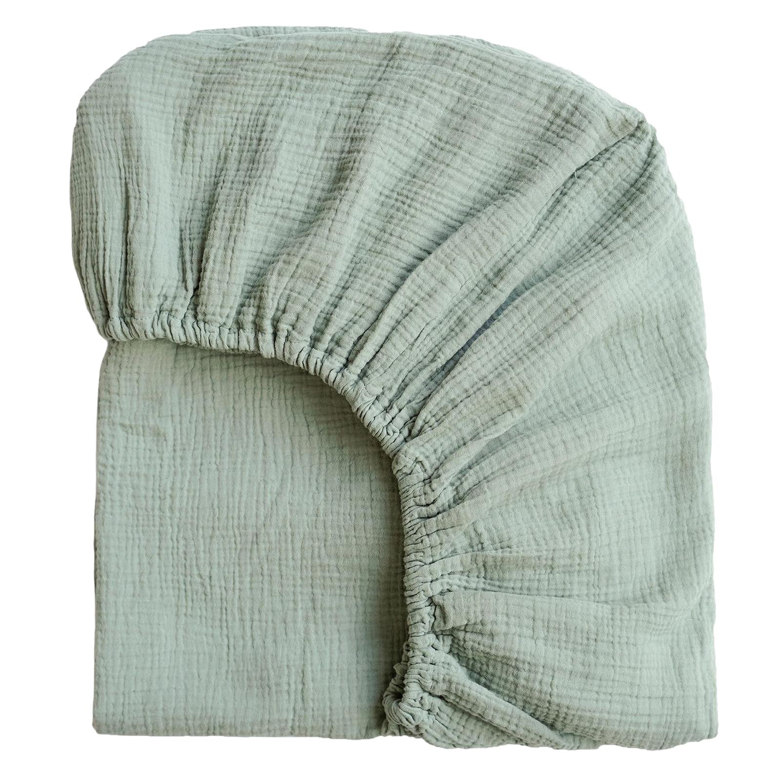 

Бавовняне муслінове простирадло для дитячого ліжка великого розміру для новонароджених. Простирадло з м’якою та дихаючою тканиною. Легкий догляд. 2