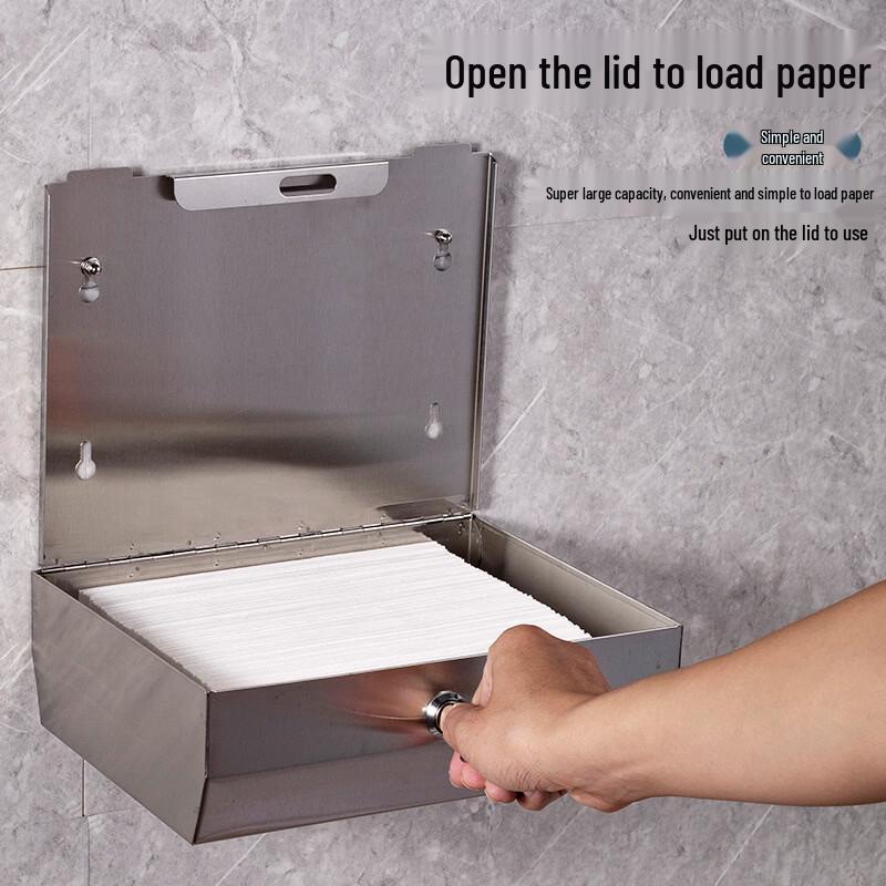 Wall-Mounted Stainless Steel Waterproof Paper Towel Dispenser