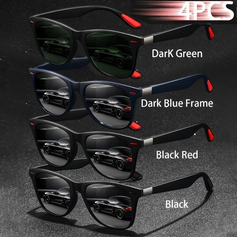 

4pcs Fashion Glasses Suitable for Men and Women. Classic Small Square Design Suitable for Daily Wear