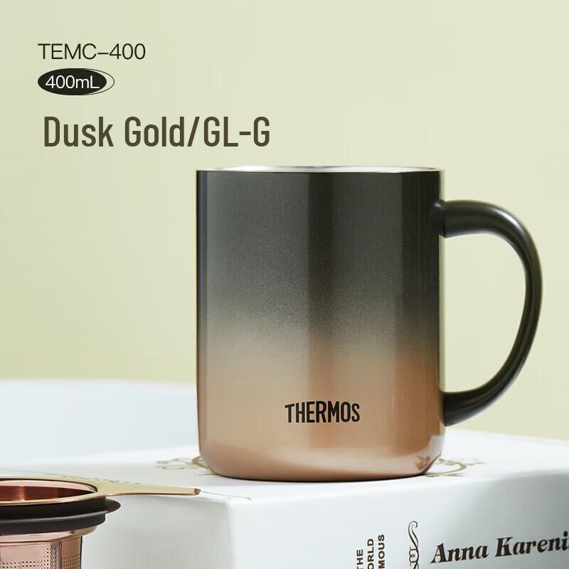 THERMOS TEMC-400 Insulated Stainless Steel Mug with Tea Infuser
