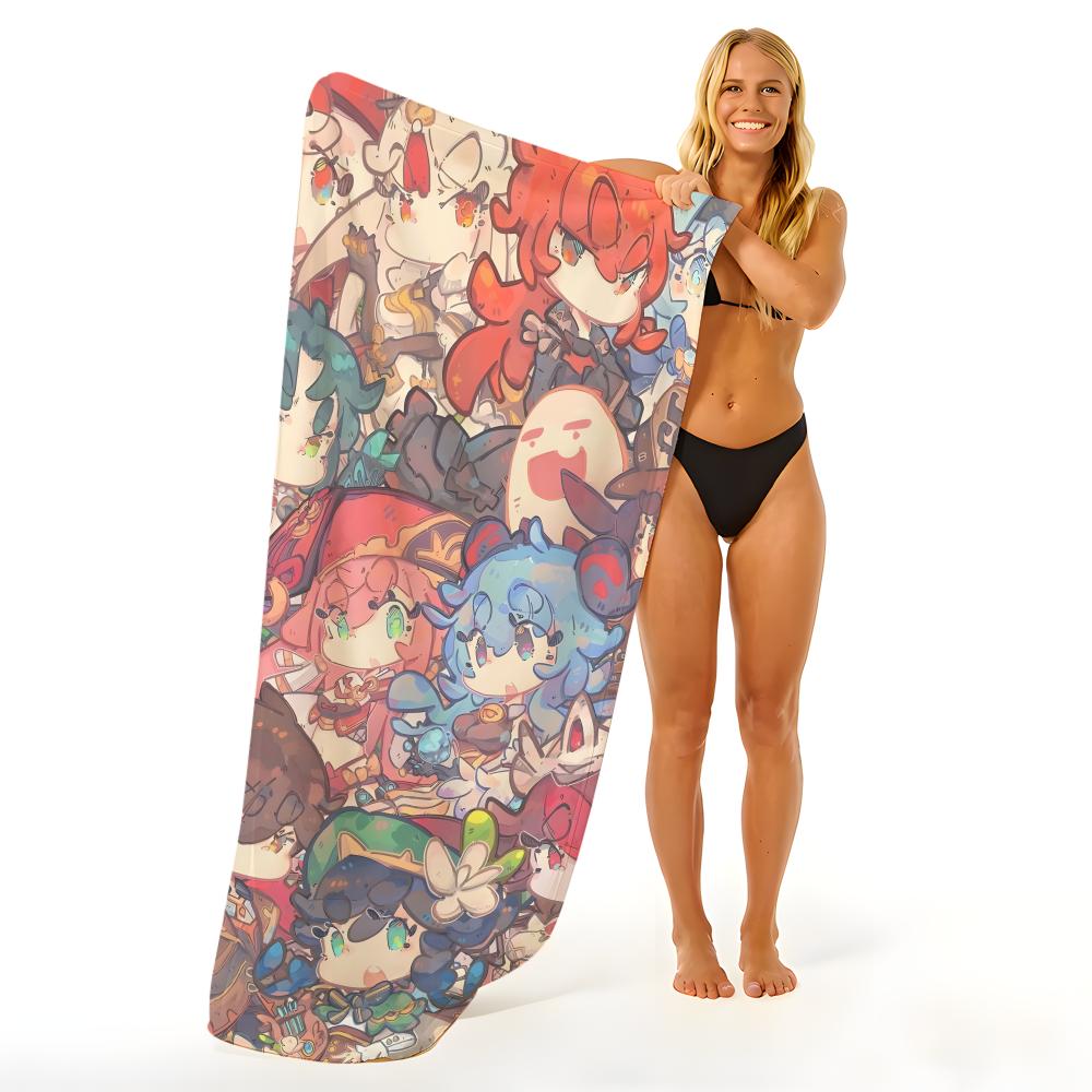 Game G-Genshin I-Impact Towel Beach Blanket Towel For Travel Gym Shower Luxury Lightweight Camping Pool hot