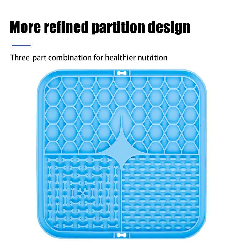 Food grade silicone pet dog and cat anti-choking slow eating tableware tray licking mat licking plate pet yogurt placemat