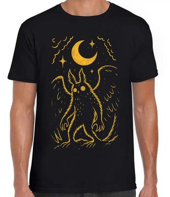 Mothman Seltsam Merkwürdig Ungewöhnlich Kryptid Kryptozoologie Geschenk T-Shirt Schwarz 475