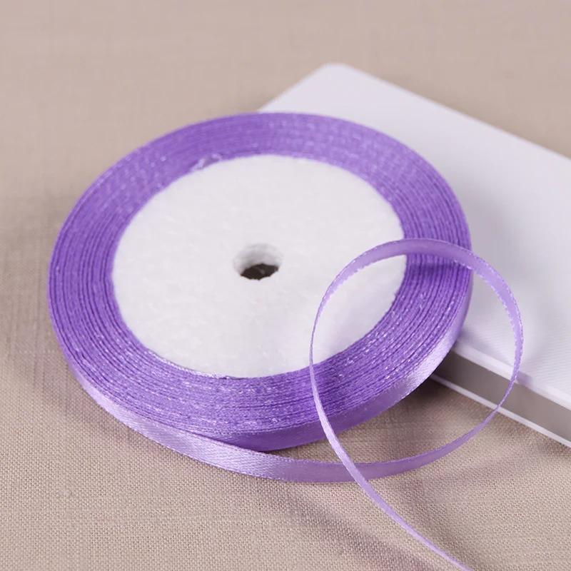 25Yards 6mm Silk Satin Ribbons for Crafts Bow Handmade Accessories for Clothing Accessories and Hats DJIY