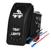 Waterproof White LED Rocker Switch for Light Bar Spot Lights 5P/7P ON-OFF-ON 12V/24V Heavy Duty for Car Boat Truck SUV 4x4 Hilux