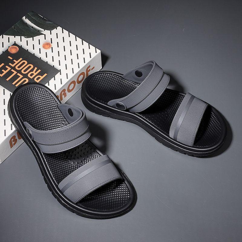 Men s Trendy Outdoor Summer Slippers: Non-slip, Wear-resistant, Thick Sole, Dual-purpose Casual Beach Sandals 44