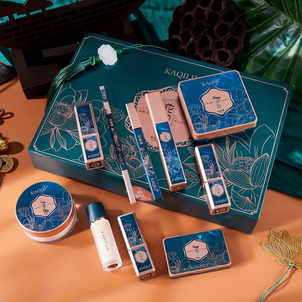 

Набор для китайского макияжа Kaqilihua Yuyan: Коллекция резных помад из десяти предметов на День святого Валентина Циси