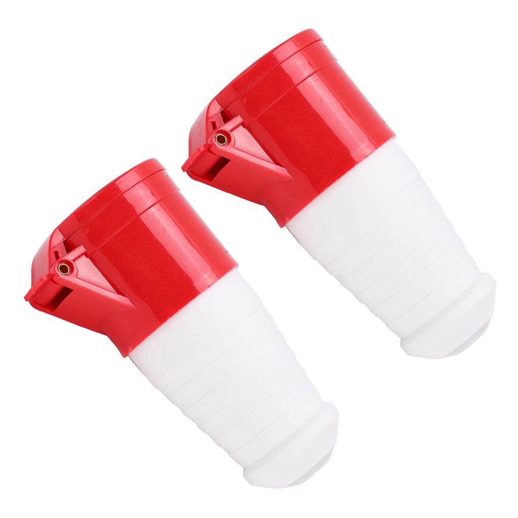 2 pçs Plugue Industrial 4 Pinos 380415V 32A 3P+T IP67 À Prova D'água para Agricultura Aeroporto Ferrovia