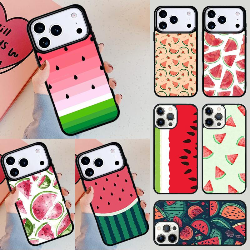 Summer Fruit Watermelon Soft Phone Case For iPhone 17 Air 14 15 13 12 Max Cover For Apple 16e 11 Pro Max Plus Coque