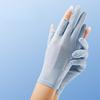 Summer Sun Protection Gloves for Women Thin Breathable Two Finger Outdoor Riding Non Slip Driving Takeaway Finger Ice Silk Gloves