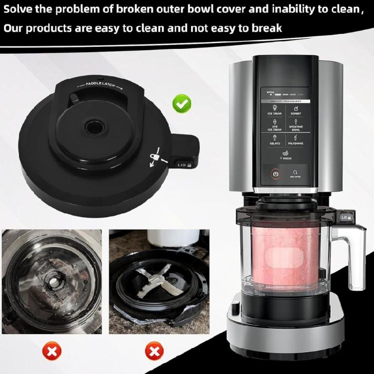 Twist Lock Outer Bowl Cover Replacement for Compatible Ice Cream Machines NC299AMZ NC301 NC300 Heat Resistant