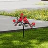 Red Cardinalis Garden Stake Animal Decorative Gift Backyard Metal Outdoor Bird Decoration for