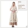 Halloween costume medieval court style lace nun ghost bride vintage dress carnival horror dress