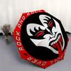 KISS Rock and Roll Naklejka na twarz Naklejka Parasol, Przenośny Kompaktowy Parasol Trójzłożony dla Mężczyzn i Kobiet Prezent