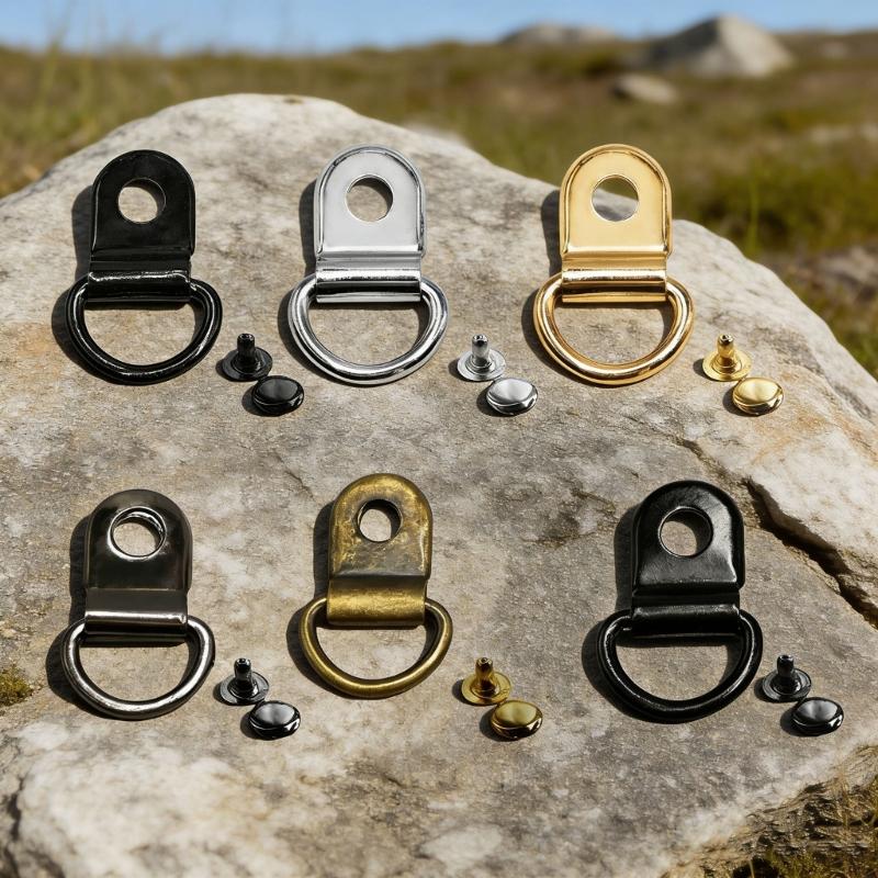 Multipurpose D Rings Eyelet Rivet Clasps Rustproof Metal Carabiner Easy Disassemble D Rings Mountaineering Buckle