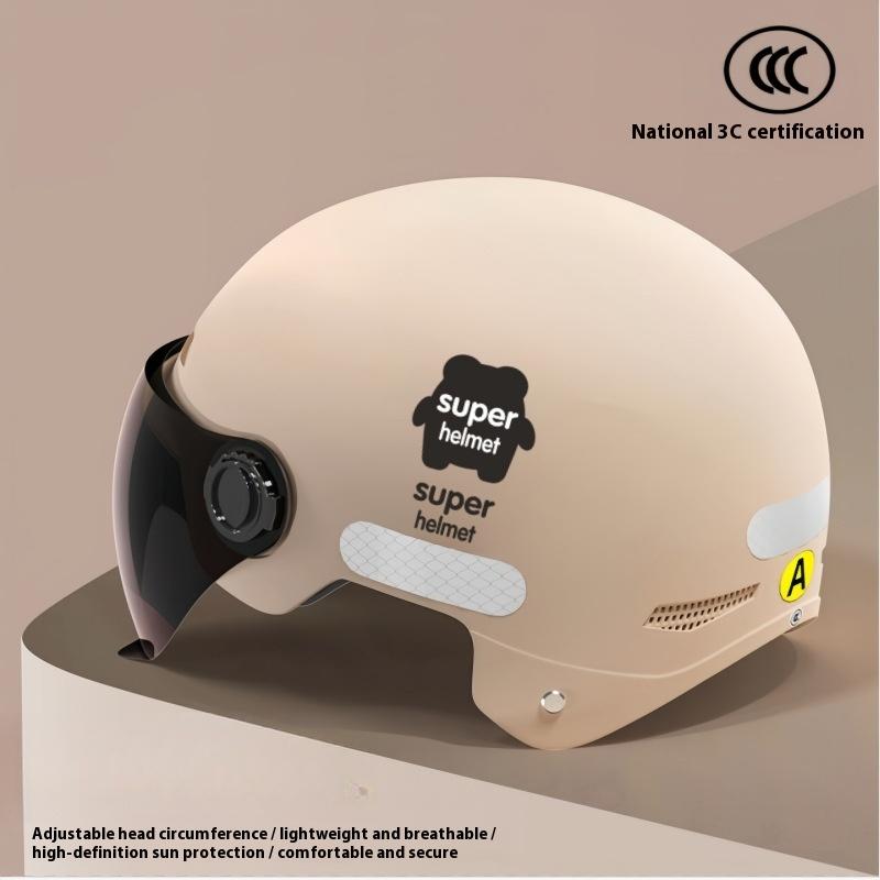 Electric Car Helmet Female Sunscreen Battery Motorcycle Male Safety Hat Universal In All Seasons