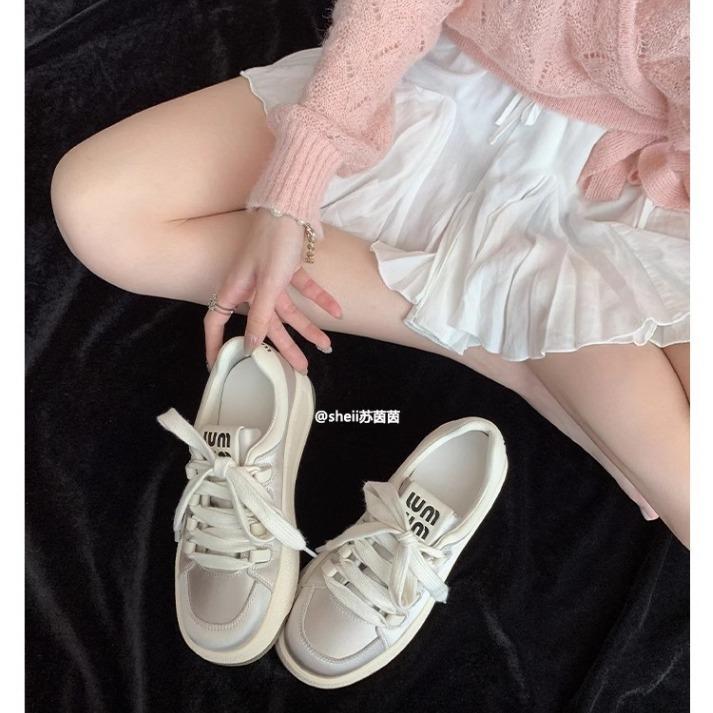 [Youshilai] Sweetheart Girl~ Su Yinyin's Same 2025 Spring Platform Silk Sports and Leisure Board Shoes for Women