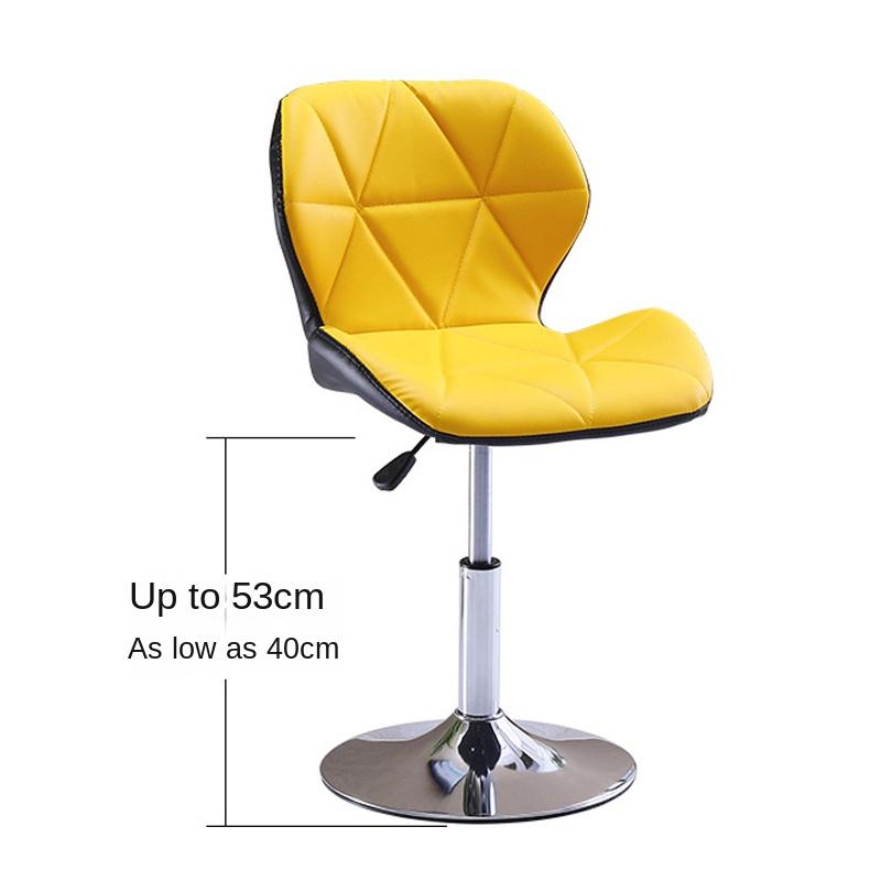 Modern Adjustable Large Backrest Bar Chair Comfort Beauty Stool Backrest Rotating Cashier High Pedal Dining Household Warm