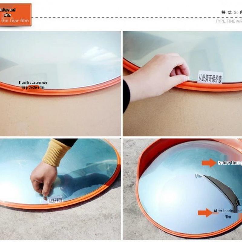 Miroir de circulation grand angle: Miroir Convexe Extérieur/Intérieur pour la Sécurité Routière et l'Antivol, Parfait pour les Coins de Garage