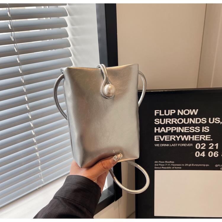 Small Bag Women's Mobile Phone Bag New Fashion Shoulder Messenger Bag Women's Fashion Simple Solid Color Small Square Bag