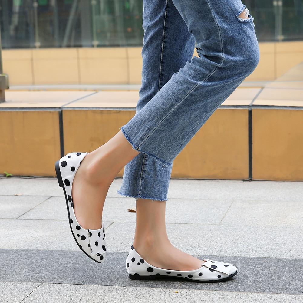 Comemore Women Slip On Flat Casual Shoes Designers Lazy Ladies Ballet Flats Woman Footwear Autumn Fashion Large Size 43 44 45 46