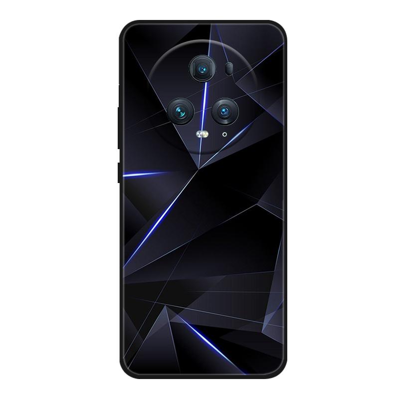 Funda For Honor Magic 5 Pro Phone Case Cute Cartoon Cat Black Silicone Soft Back Cover Case For Honor Magic5 Pro Case PGT-AN10