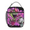 Gir Invader Zim Anime Insulated Lunch Bag for Women Children Portable Food Boxes Thermal Lunch Box Tote