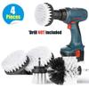 4PCS Drill Brush Cleaner Kit Power Scrubber Electric Brushes Drill Attachment Kit Power Scrub Brush for Cleaning Pool Car