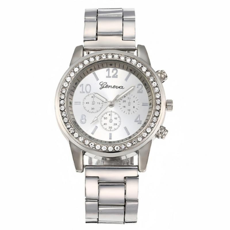 

Korean Version Of Women S Business Steel Belt Diamond-Encrusted Watch Three-Eye Quartz Watch Women S Fashion Butterfly Bracelet Set Watch large price