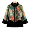 Stylish Winter Coat for Middle-aged and Elderly Women with Velvet Lining - Loose Fit, New Chinese Style