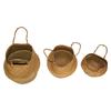 Seaweed Woven Flower Basket Woven Belly Basket Woven Basket Storage Basin Belly Basket Storage Flower Pot Basket