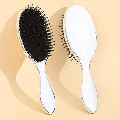 OELKO Haarpflege mit Ionen, Glattes Haar, Glatte Kopfhaut, Luxuriös galvanisierte klassische ergonomische ovale Geschenk-Bürste, Bürste, Kamm, Haar, Antistatik-Bürste,