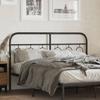 VidaXL Black Metal Headboard 150 Cm, Metal Headboard, Black Headboard,, Headboard for Double Bed 377151