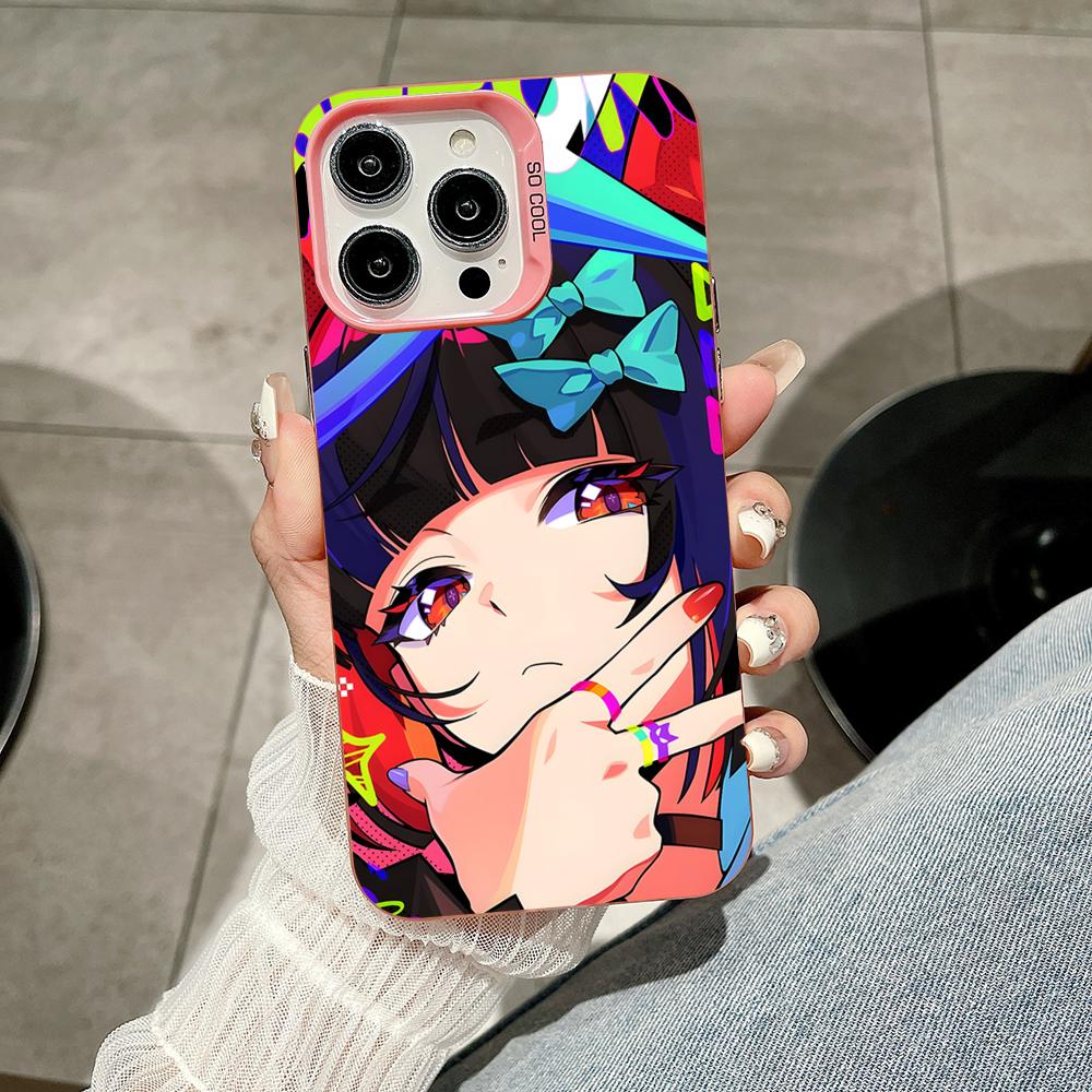 

ZZZ Nangong Yu Pink Translucent Mobile Phone Case for iPhone 17 16 15 14 13 12 11 X XR XS Air Pro Max Plus Colorful Cover iPhone 16