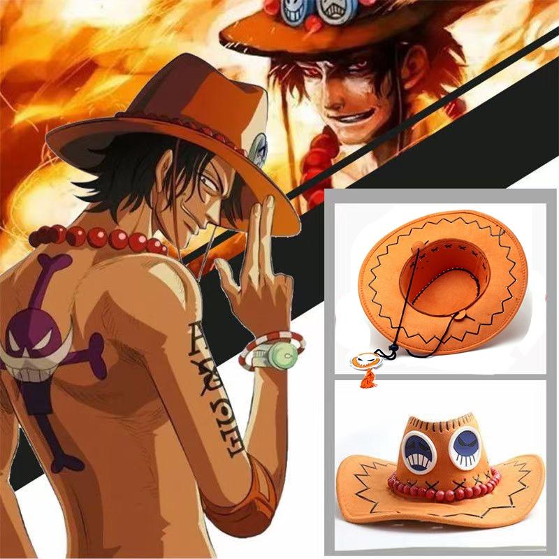 One Portagas Piece D Ace Hat Mens Hat Parentchild Cowboy Fisherman Shade Hat