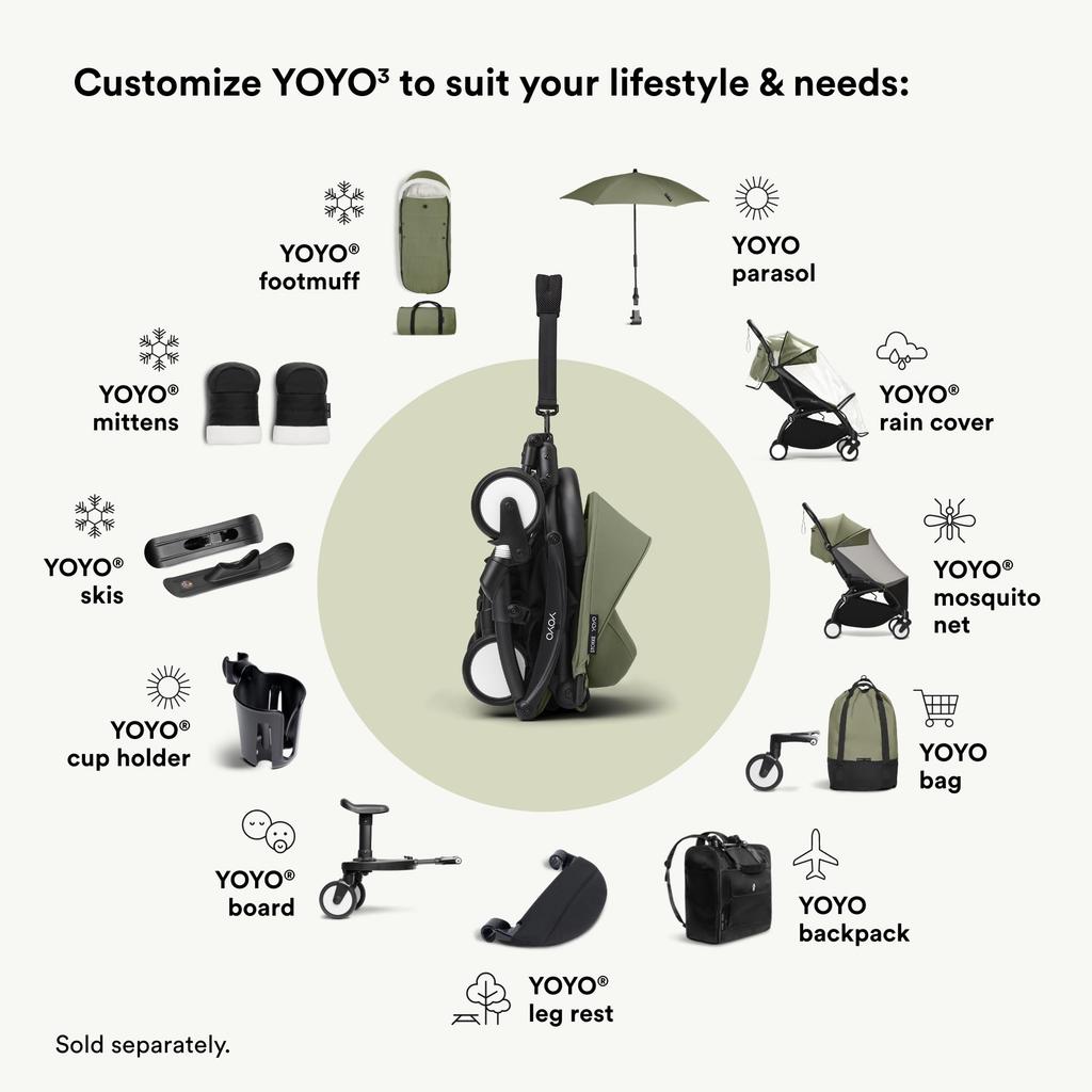 Stokke YOYO W28cm x H42cm x 655701 Board, Black, D40.5cm,