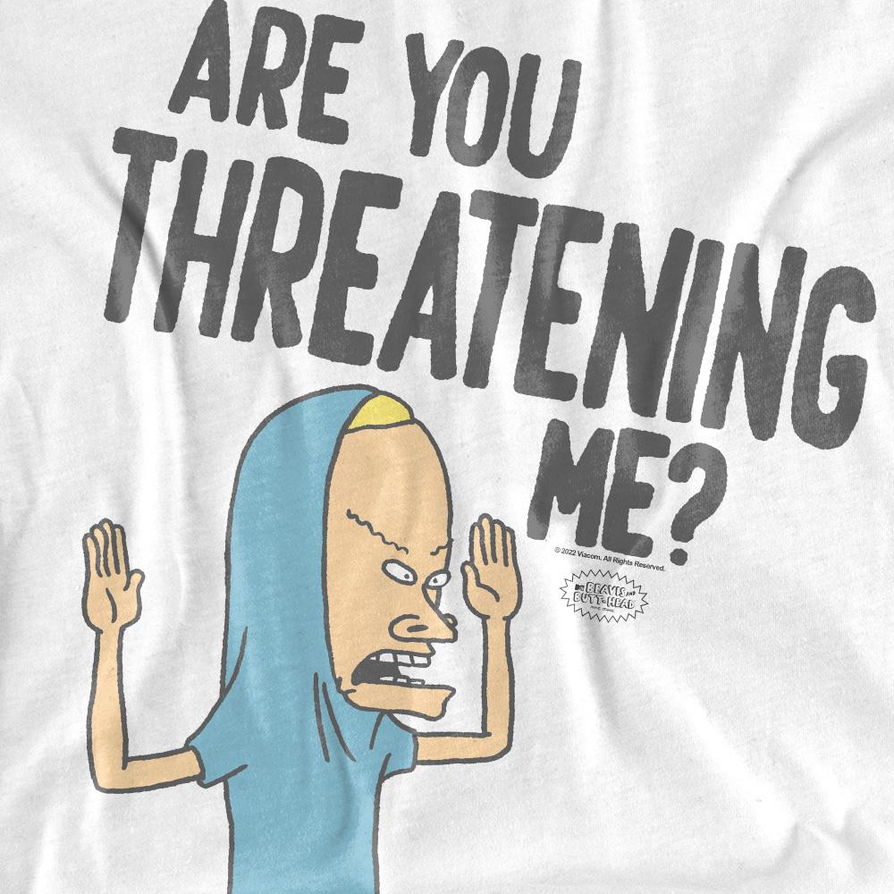 Beavis & Butthead Unisex Adult Are You Threatening Me? T-Shirt