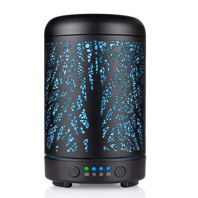 100ml Ultrasonic Air Humidifier Forest Deer Aroma Essential Oil Diffuser Hallow Metal 7 Color LED Aromatherapy Humidificador
