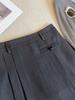 Women's Korean Style Gray Pleated A-line High-Waisted Skirt - Summer 2026 Slimming, Anti-exposure, Versatile