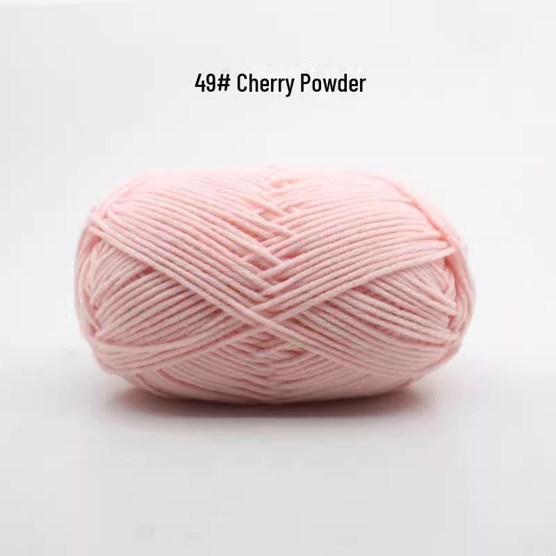 

4 нити пряжи из молочного хлопка средней толщины для ручного вязания детских изделий