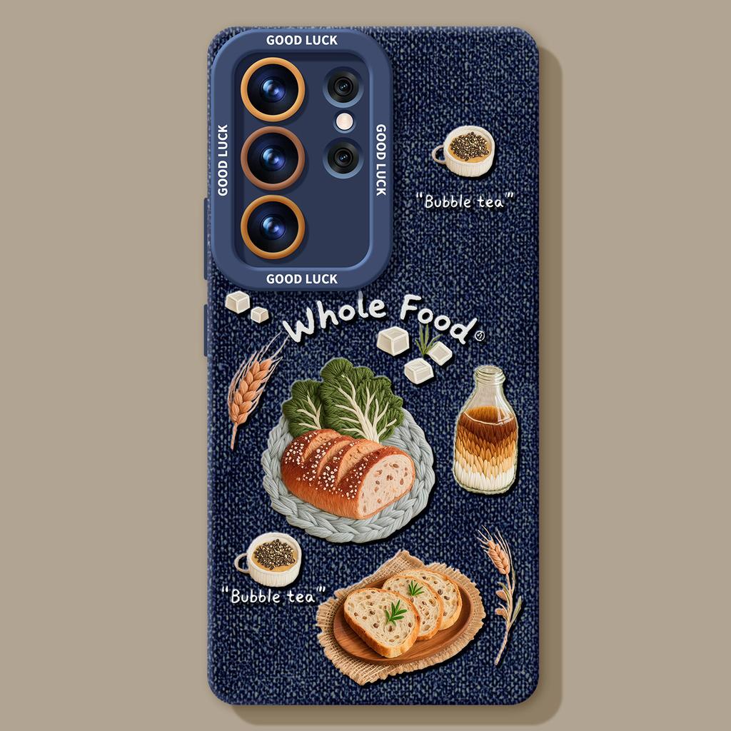 Denim Brot Handyhülle ist geeignet für Samsung GalaxyS26 Silikon S25 + Lanyard S24ultra neues S22 Set