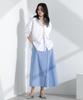 Nano Universe Striped Skirt be paired with other Size S Women's Multi-Button (Can items) (110cm), Blue, 669-5130311