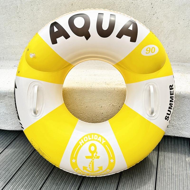 2026 New Adult Double Airbag Swim Ring With Handles Large Thickened Armpit Float Life Ring For Men Women Beach Party Toy
