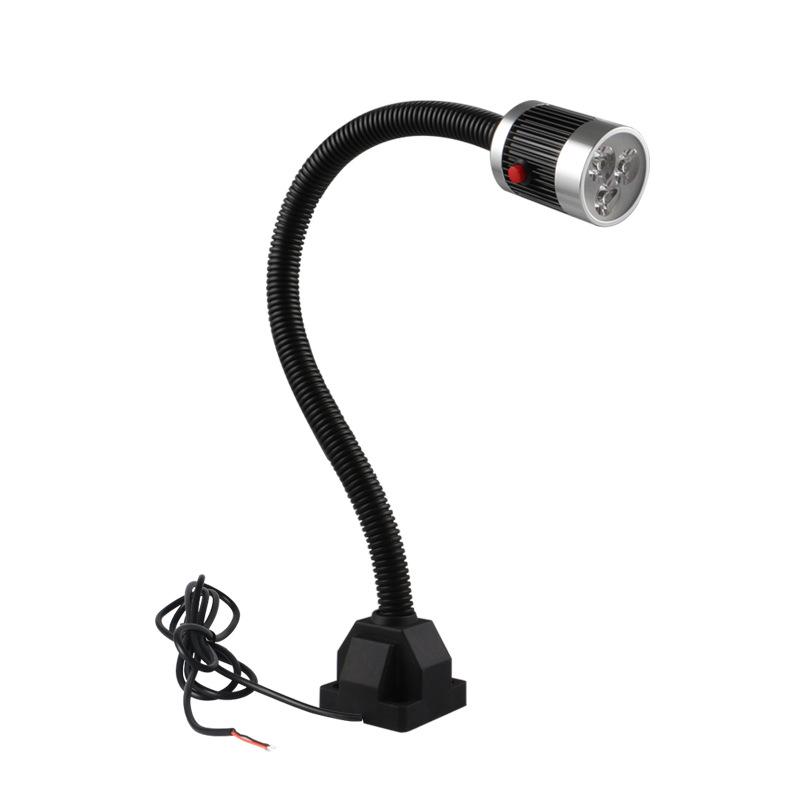 3W 24V CNC-Maschinenarbeitsleuchte mit langem Arm und schraubmontiertem Schwanenhals
