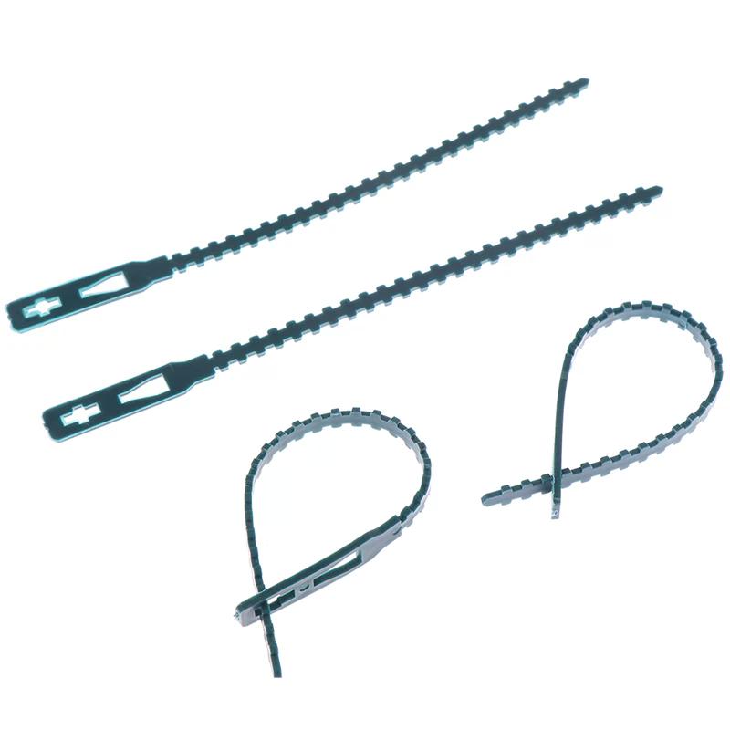 50Pcs Adjustable Plastic Plant Cable Ties Reusable Self-locking Ties Garden Plant Vine Supports Cable Ties Stem Clip Fastener